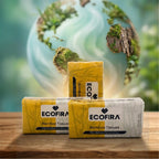 Two packages of Ecofira bamboo tissues on a wooden surface with a blurred natural background.