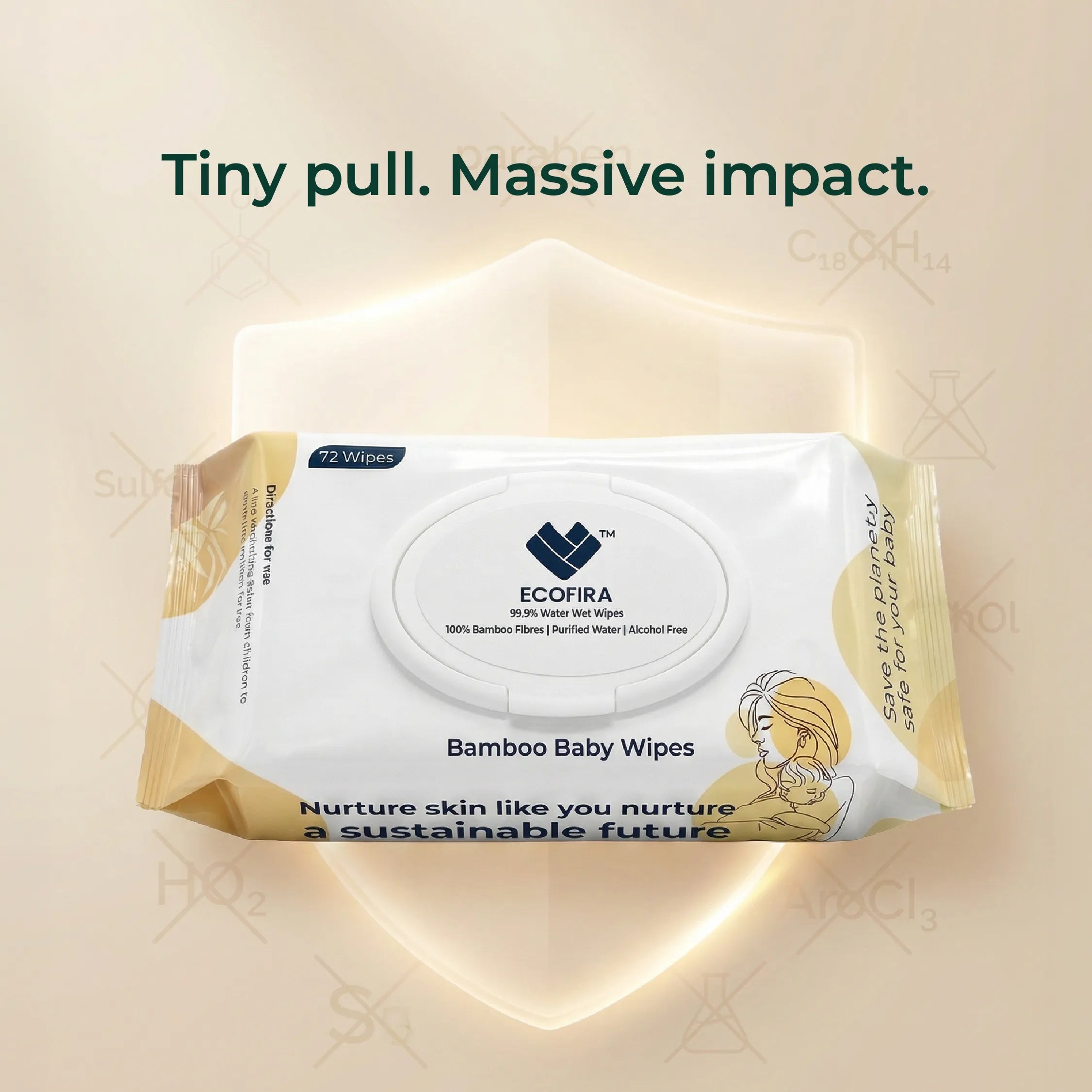 Ecofira Bamboo Wet Wipes – 72 Wipes - Bamboo, Eco-Friendly, Made in India