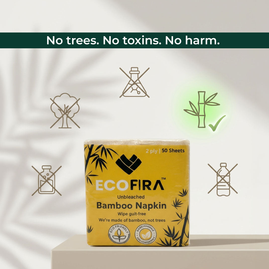 Bamboo Napkin Packet – 50 Sheets (Pack of 3)