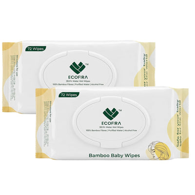 Bamboo Wet Wipes – 72 Wipes (Pack of 2)