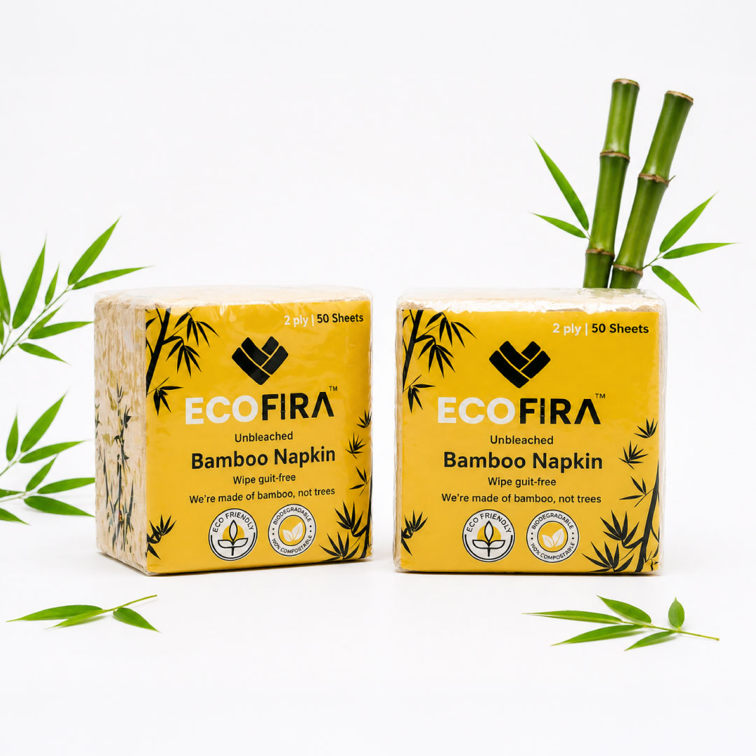 Bamboo Napkin Packet – 50 Sheets (Pack of 2)