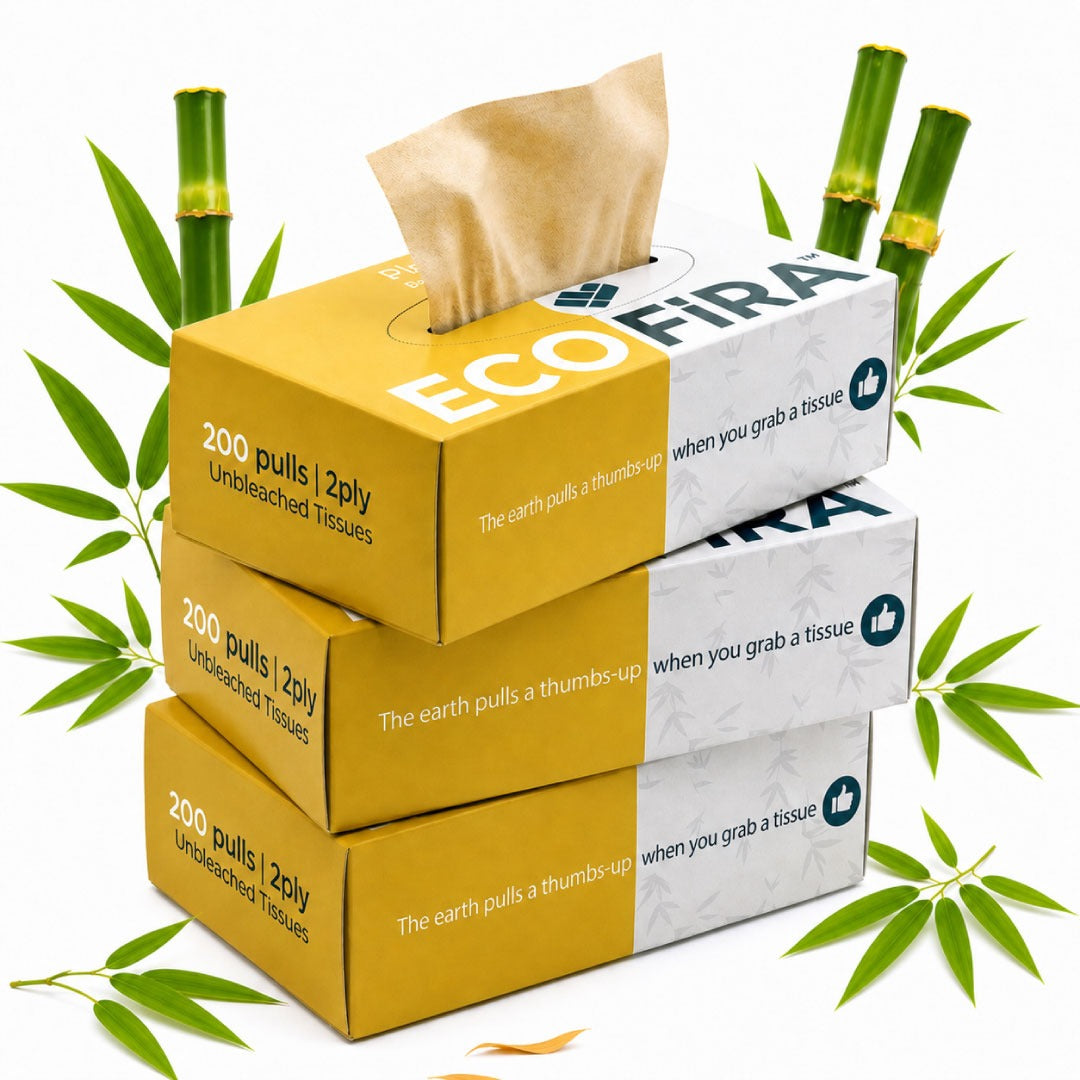 Bamboo Car & Facial Box Tissue 200 Pulls | Eco-Friendly