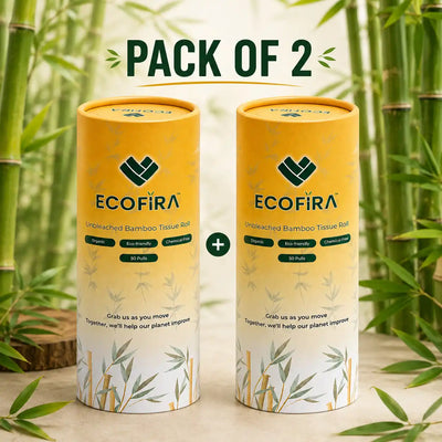 Bamboo Car Tissues In Cylindrical Box – 50 Pulls (Pack of 2)