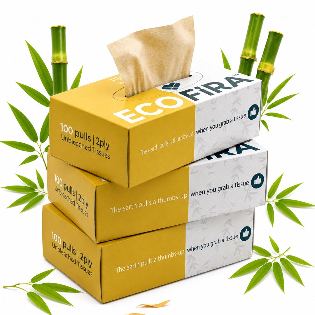 Bamboo Car & Facial Box Tissue 100 Pulls | Eco-Friendly